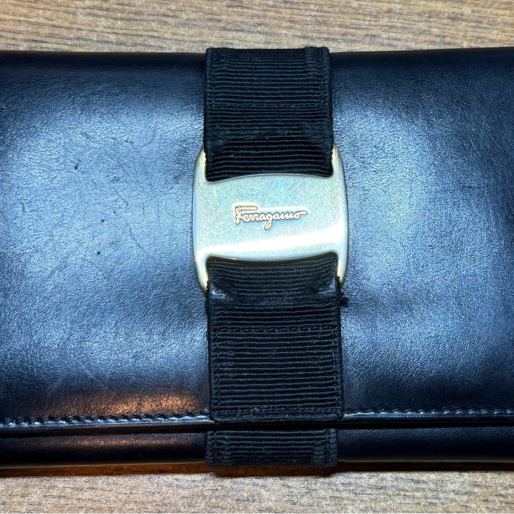 Salvatore Ferragamo Vara Leather Long Wallet